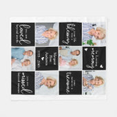 Dein Leben war ein segensreiches 6-Foto-Beileid Fleecedecke (Vorderseite (Horizontal))