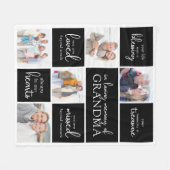 Dein Leben war ein segensreiches Foto Collage Beil Fleecedecke (Vorderseite (Horizontal))