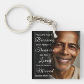 Dein Leben war eine Gedenkstätte des Segen-Fotos Schlüsselanhänger (Vorderseite)