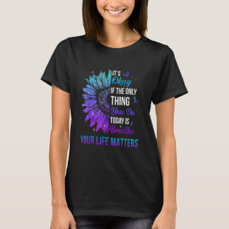 Dein Leben zählt Männer Suizidpräventionsbewusstse T-Shirt