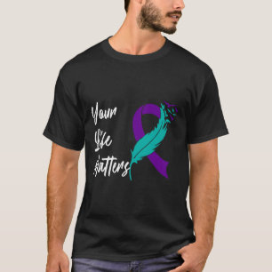 Dein Leben zählt Ribbon N Suizidbewusstsein Menta T-Shirt