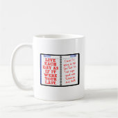 Dein letzter Tag Funny Mug Kaffeetasse (Links)