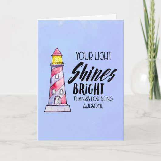 Dein Licht leuchtet hell Leuchtturm Danke (Vorderseite)