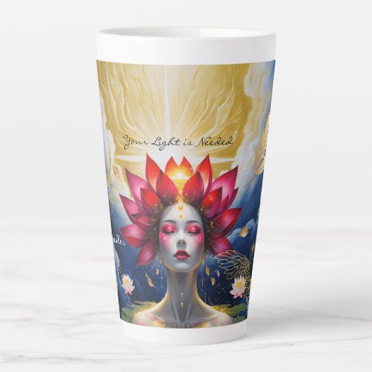 Dein Licht wird gebraucht-Latte-Mug Milchtasse (Vorderseite)