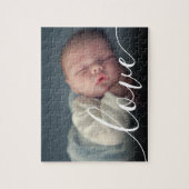 Dein Lieblings-Babyscript mit dem Wort Liebe Puzzle (Vertikal)