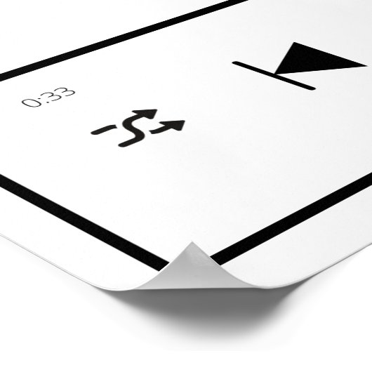 Dein Lieblingslied auf einem Poster (Ecke)