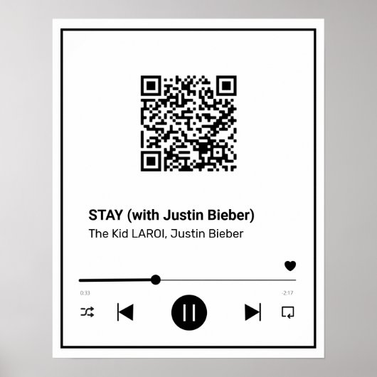 Dein Lieblingslied auf einem Poster (Vorne)