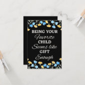 Dein liebstes Kind zu sein scheint ausreicht zu se Karte (Vorderseite/Rückseite Beispiel)