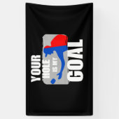 Dein Loch ist mein Goal Cornhole Funny Gift für Mä Banner (Vertikal)