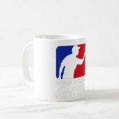 Dein Loch ist mein Goal Funny Cornhole Player Bean Kaffeetasse (Vorderseite Links)