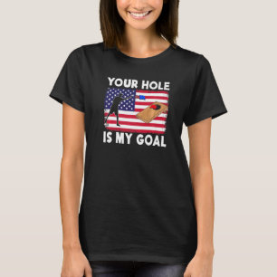 Dein Loch ist mein Tornhole Team Bean Bag Cornh T-Shirt
