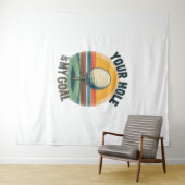 Dein Loch ist mein Ziel beim Golfspielen Wandteppich (Beispiel (Horizontal))