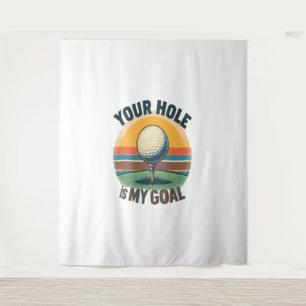 Dein Loch ist mein Ziel beim Golfspielen Wandteppich