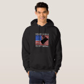 Dein Loch ist mein Ziel Cornhole Game Player Ameri Hoodie (Vorne ganz)