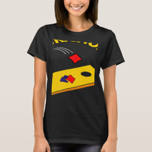 Dein Loch ist mein Ziel Cornhole Team Bean Bag Sac T-Shirt