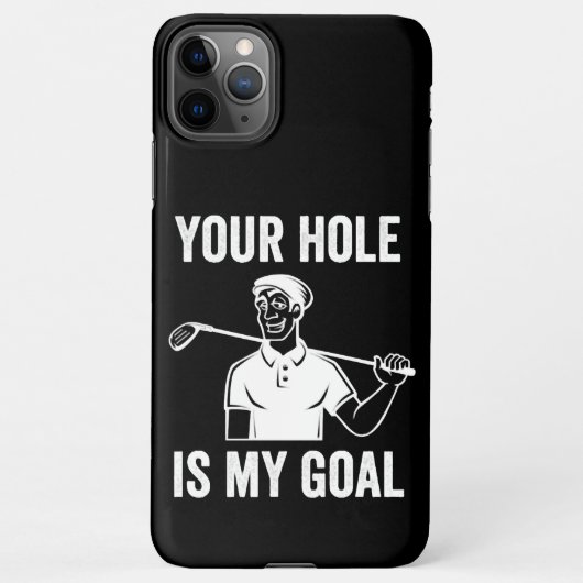 Dein Loch ist mein Ziel Golf, Golfer iPhone Hülle (Rückseite)