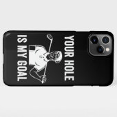 Dein Loch ist mein Ziel Golf, Golfer iPhone Hülle (Rückseite (Horizontal))