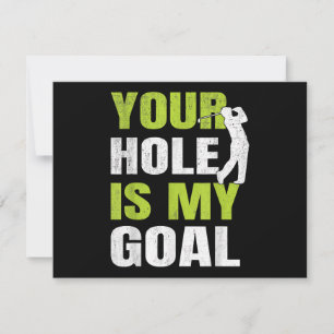 Dein Loch ist mein Ziel - Golfspieler Golfspielen Feiertagskarte