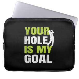 Dein Loch ist mein Ziel - Golfspieler Golfspielen  Laptopschutzhülle
