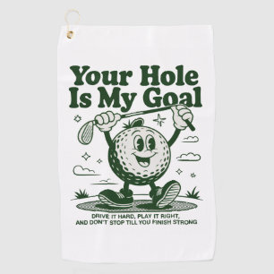 Dein Loch ist mein Ziel Lustiger Golf Golfspieler  Golfhandtuch