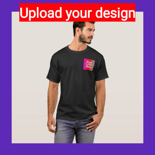 Dein Logo hier T-Shirt – Lustiges benutzerdefinier
