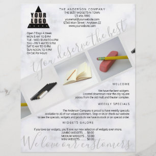 Dein Logo Marmor Asymmetrische 3 Foto Collage Flyer