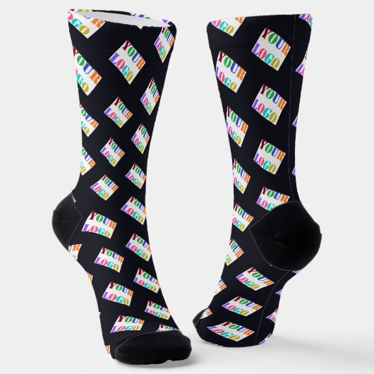 Dein Logo Maßgeschneiderte Firmen Logo Socken Beis (Gewinkelt)