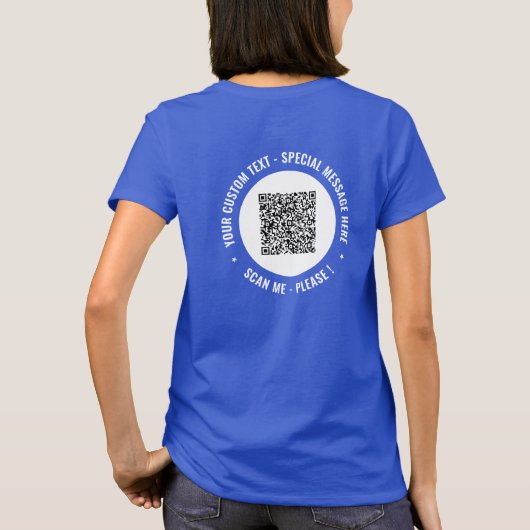 Dein lustiger QR-Code T-Shirt mit individuellem Te (Rückseite)