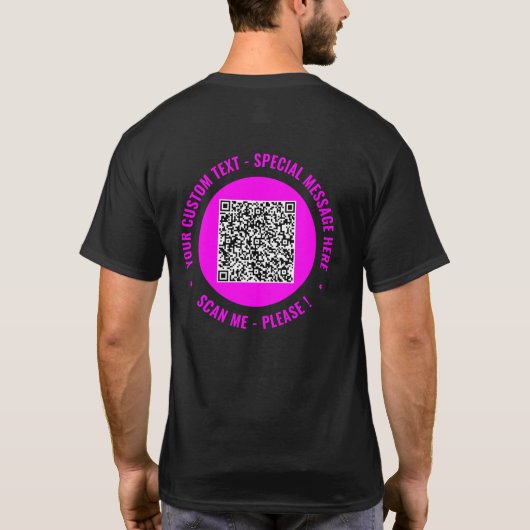 Dein Lustiger QR-Code T-Shirt mit Personalisiertem (Rückseite)