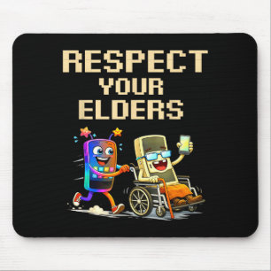 Dein Lustiger Respekt Ältere Retro-Gaming-Gamer Mousepad
