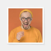 Dein lustiges Selfie-Foto hochladen Serviette (Vorderseite)
