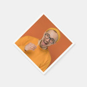 Dein lustiges Selfie-Foto hochladen Serviette (Ecke)