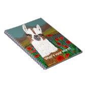 Dein Mama Llama auf dem Mohnfeld Notizblock (Rechte Seite)