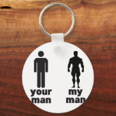 Dein Mann gegen meinen Mann Schlüsselanhänger (Vorderseite)