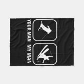 Dein Mann, mein Mann, ein lustiger Biathlete Skifa Fleecedecke (Vorderseite (Horizontal))