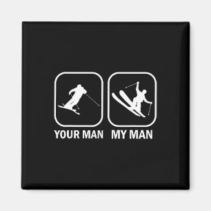 Dein Mann, mein Mann, ein lustiger Biathlete Skifa Magnet