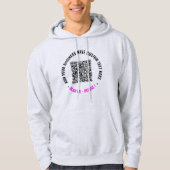 Dein Marken-Hoodie mit QR-Code und Text Hoodie (Vorderseite)