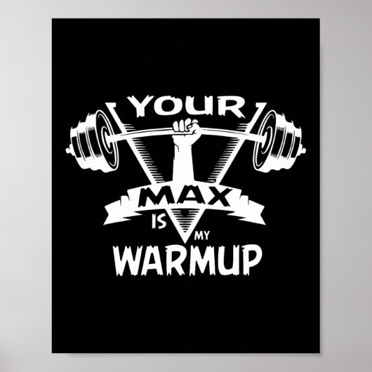 Dein Max ist mein Warmup-Geschenkkoffer Poster (Vorne)