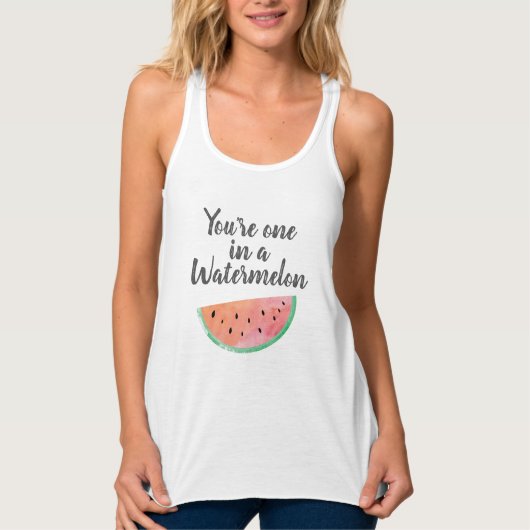 Dein Mensch in einer Wassermelone Tank Top (Vorderseite)