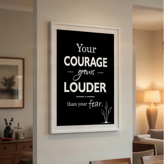 Dein Mut wird lauter als deine Angst Poster