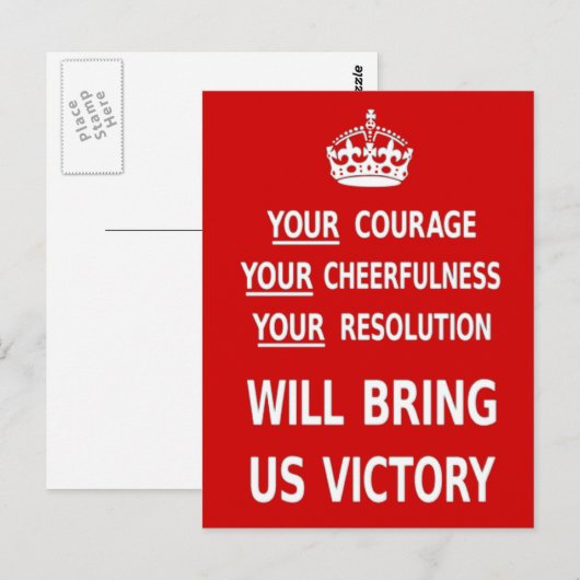 Dein Mut wird uns den Sieg bringen. Bester Preis Postkarte (Vorne/Hinten)