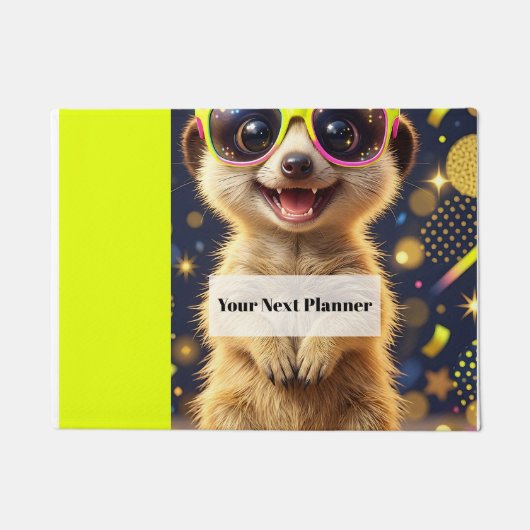 Dein Nächster Planer – Erdmännchen-Notizbuchcover Fußmatte (Vorderseite)