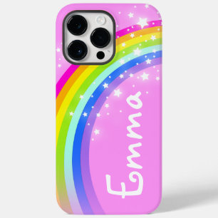 Dein Name 4 Buchstabe Regenbogen hellrosa iPhone-H Case-Mate iPhone 14 Pro Max Hülle