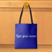 Dein Name auf blauem Tragetasche Tasche