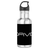 Dein Name | Cool Stylisierbarer, benutzerdefinierb Edelstahlflasche (Vorderseite)