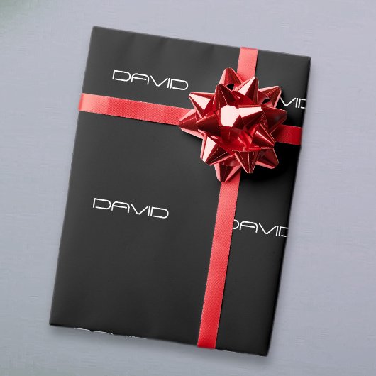 Dein Name | Cool Stylisierbarer, benutzerdefinierb Geschenkpapier