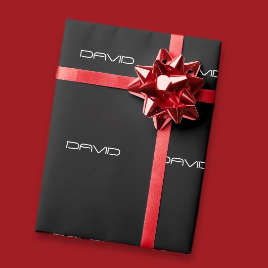 Dein Name | Cool Stylisierbarer, benutzerdefinierb Geschenkpapier