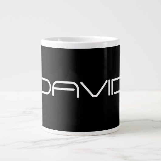 Dein Name | Cool Stylisierbarer, benutzerdefinierb Jumbo-Tasse (Vorderseite)