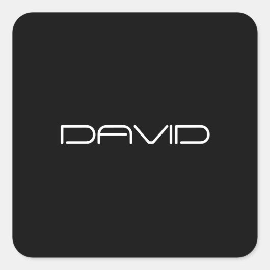 Dein Name | Cool Stylisierbarer, benutzerdefinierb Quadratischer Aufkleber (Vorderseite)
