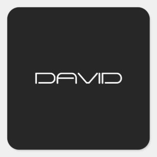 Dein Name   Cool Stylisierbarer, benutzerdefinierb Quadratischer Aufkleber